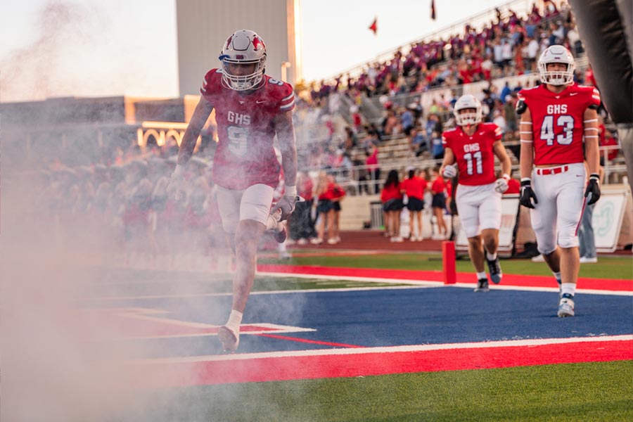 Football Players Celebrating Touchdown